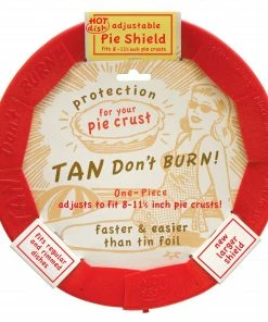 Adjustable 1-Piece Silicone Pie Crust Shield By Talisman Designs
