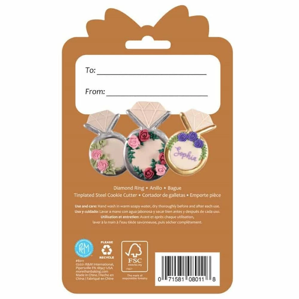 R&M International More Than Baking 3.75" Cookie Cutter | Diamond Ring - Image 2