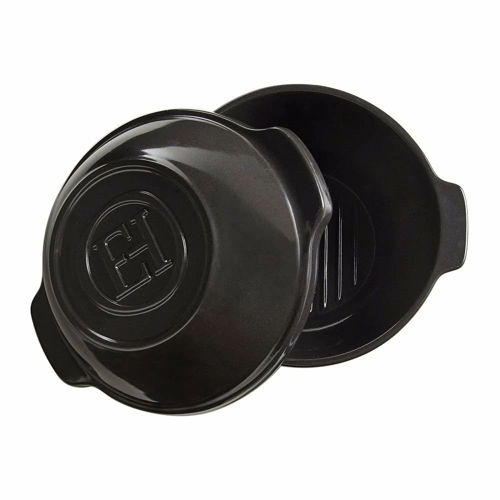 Emile Henry Ceramic Bread/Potato Cooker | Charcoal - Image 2