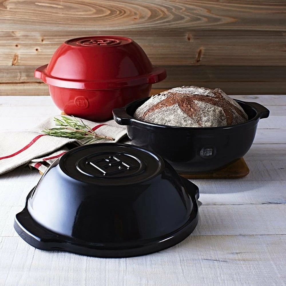 Emile Henry Ceramic Bread/Potato Cooker | Charcoal - Image 5