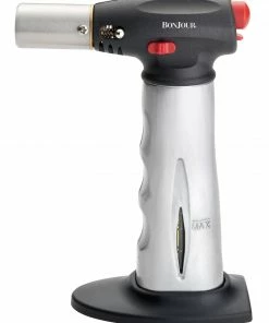 BonJour Chef's Creme Brulee Torch With Fuel Gauge - Brushed Aluminum