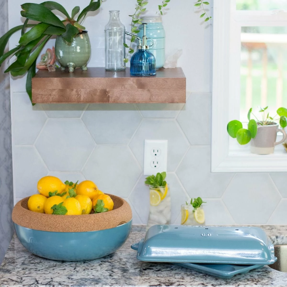 Emile Henry Baguette Baker & Storage Bowl Set | Blue Lagoon - Image 4