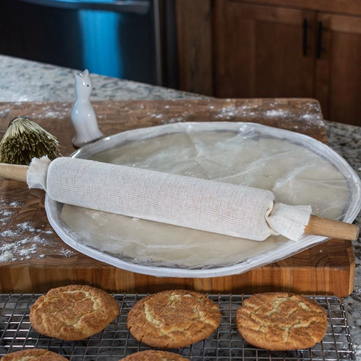 Harold Import Company Harold Imports Pastry Cloth With Rolling Pin Cover - Image 2