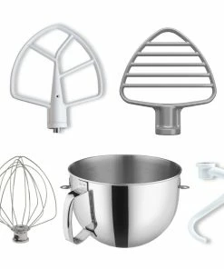 KitchenAid 6-Quart Stainless Steel Bowl + Coated Pastry Beater Accessory Pack | Fits 6-Quart KitchenAid Bowl-Lift Stand Mixers