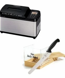Zojirushi Virtuoso Plus 2 Lb Bread Machine + Bread Slicing Accessories Bundle