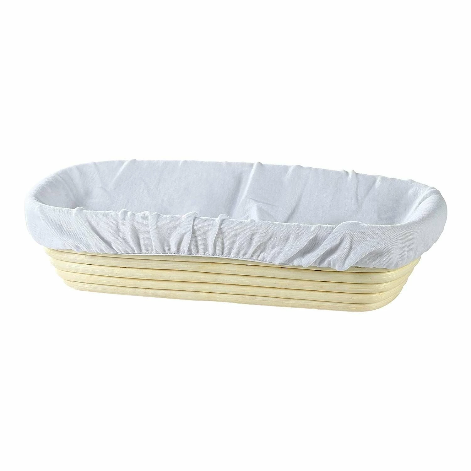 Frieling Rectangular Brotform Proofing Basket Cotton Liner - Fits 12" X 5.5" #3005