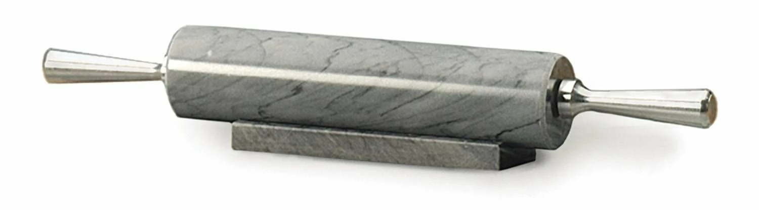 RSVP International RSVP Grey Marble Rolling Pin W/ Aluminum Handles