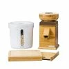 NutriMill Harvest Grain Mill | Gold + Cutting Board & Canister Bundle