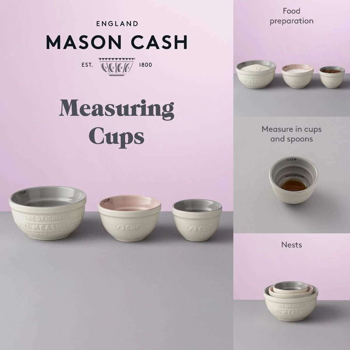 Mason Cash | Innovative Kitchen Measuring Cups (Set Of 3) - Image 3