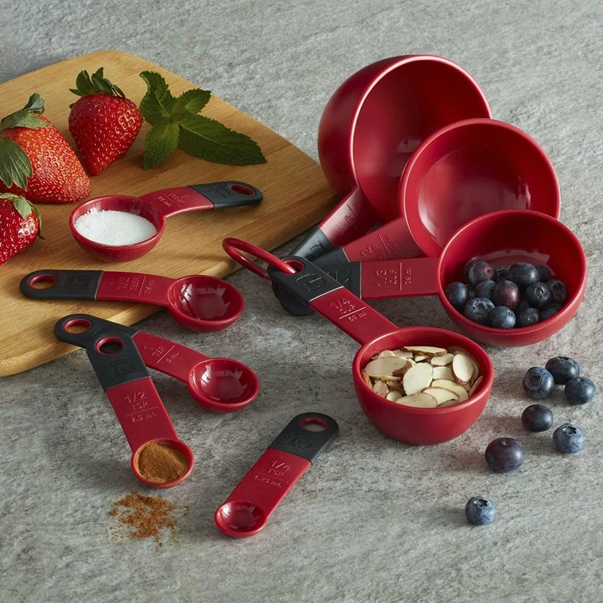 KitchenAid Non-Electrics KitchenAid Universal Measuring Cups & Spoons Set | Red - Image 4