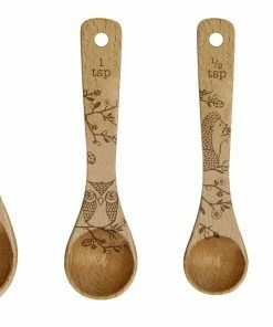 Beechwood Decorative Measuring Spoons - Woodland Collection By Talisman Designs